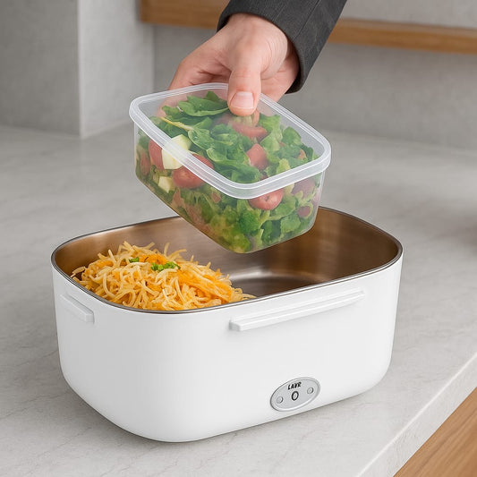 Fiambrera eléctrica 2 en 1 de acero - LunchBox