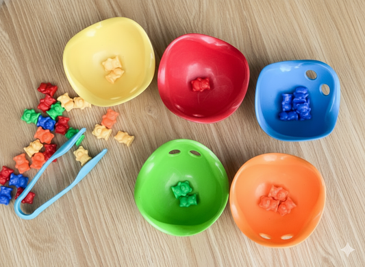 MiniSense™ HappyBowls – Set de 5 Cuencos Sensoriales de Colores
