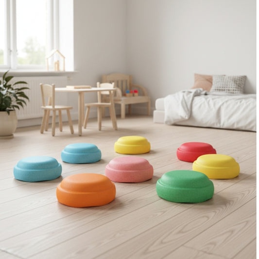 PlaySteps™ – Bloques de Equilibrio Multicolor (Tipo Stepping Stones)