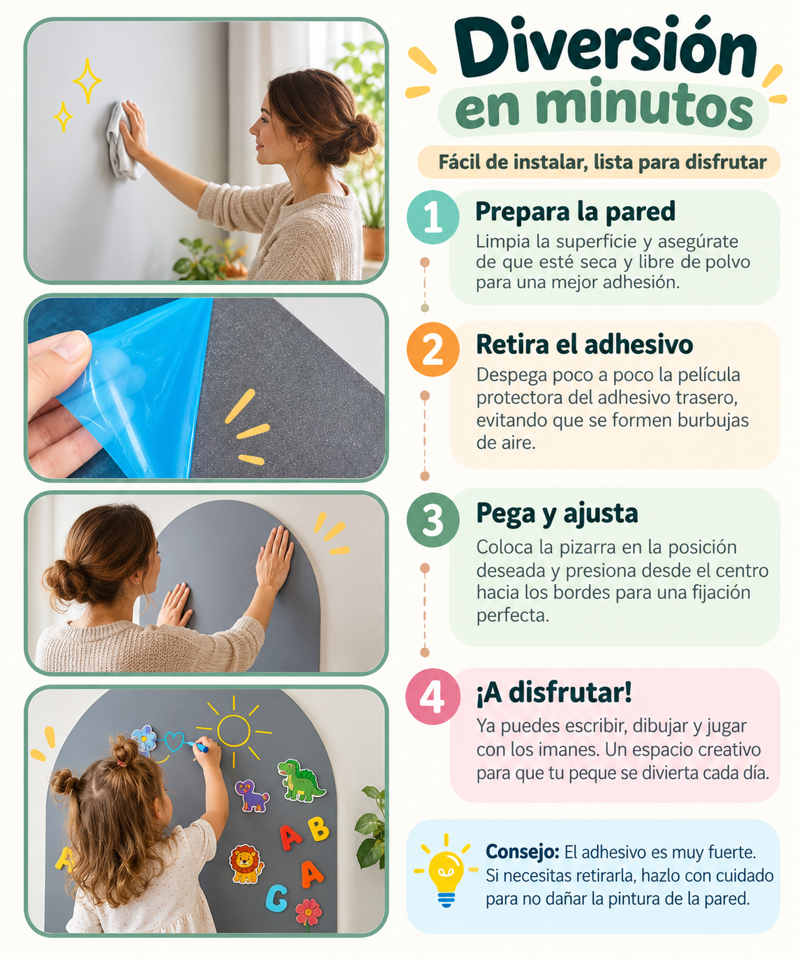 MagniKids™ – Pizarra Magnética Infantil para Pared